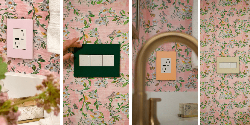 examples of new color switch plates from Legrand's adorne line