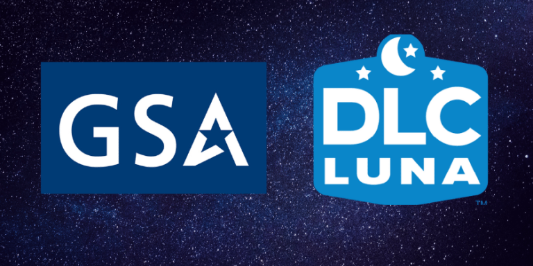 logos of GSA and DLC Luna program