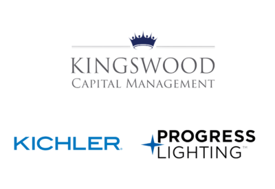 logos of Kingswood Capital Management, Kichler, and Progress Lighting