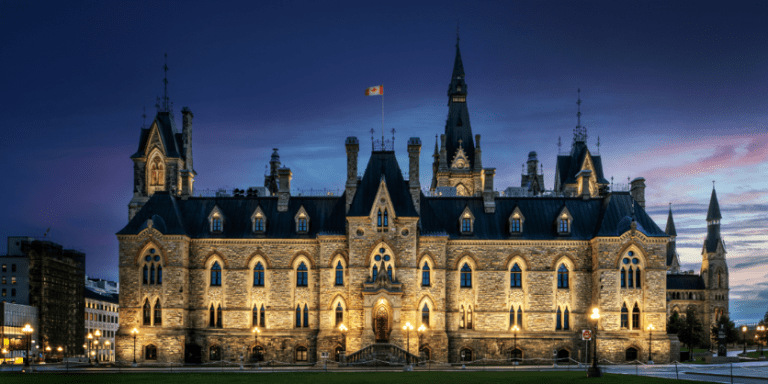 exterior of West Block building in Ottowa Canada