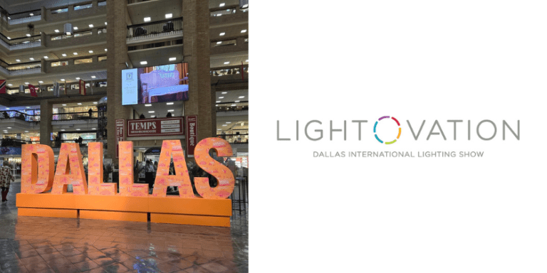 image of Lightovation logo and Dallas market entry sign