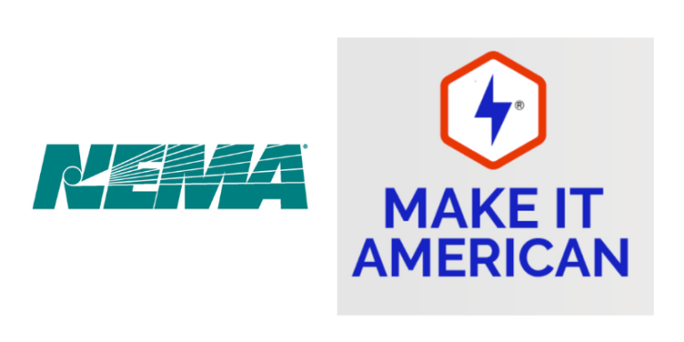 logo of NEMA and the Make It American program